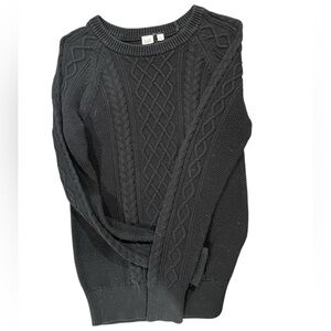 GAP Black Cable Knit Sweater